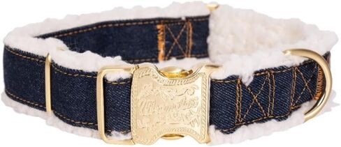 Wrangler Dark Wash Denim and Sherpa Dog Collar-M in Saudi Arabia