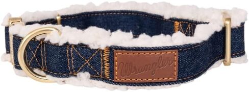 Wrangler Dark Wash Denim and Sherpa Dog Collar-M in Saudi Arabia