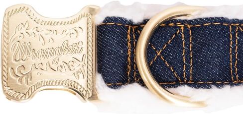 Wrangler Dark Wash Denim and Sherpa Dog Collar-M in Saudi Arabia