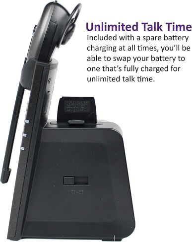 Discover D904 Convertible DECT Wireless Office Headset System with Unlimited Talk Time for Professionals- Works with PC/Mac and Desk Phone- 3 Year Warranty (Renewed) in Saudi Arabia