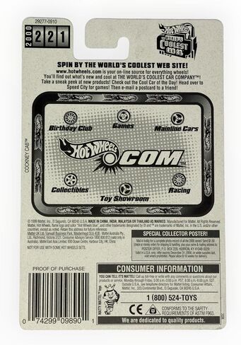 Hot Wheels 2000 Black Rail Rodder Collector #221 in Saudi Arabia