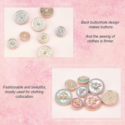 Fingerinspire 16 PCS 3D BEE Round Button 18mm 25mm (4 Colors) 1-Hole Zinc Alloy Shank Buttons أزرار السترة المينا المحددة لبدلات السترة الرياضية سترة موحدة سحابات الخياطة الحرف اليدوية in Saudi Arabia