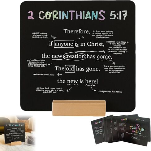 52 Scripture Cards, Scripture Cards with Bible Verses, A Mapped Bible Verse for Every Week of The Year, Christian Bible Gifts(Contains 27 cards + base, double-sided card design) in Saudi Arabia