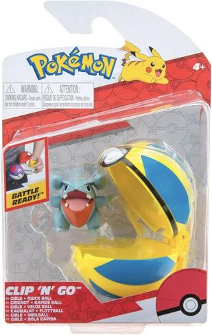 Pokemon Clip n Go Pokeball & 5 cm Totodile Battle Figure - قابلة للتعليق على الحزام - 2022 جديد - لعبة مرخصة رسميًا (PKW2651) ، كارنماني in Saudi Arabia