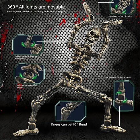 6 Pack T13 Action Figures Set, Titan 13 Skeleton Action Figure, Dummy 13 with Multi-Jointed Movable Limbs, Halloween Miniatures 3D Printed Poseable Skeleton Decor in Saudi Arabia