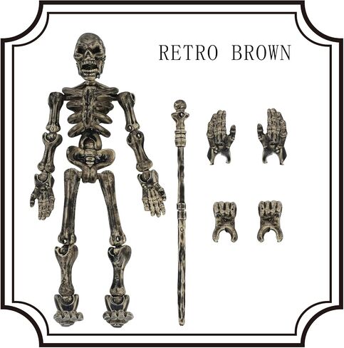 6 Pack T13 Action Figures Set, Titan 13 Skeleton Action Figure, Dummy 13 with Multi-Jointed Movable Limbs, Halloween Miniatures 3D Printed Poseable Skeleton Decor in Saudi Arabia