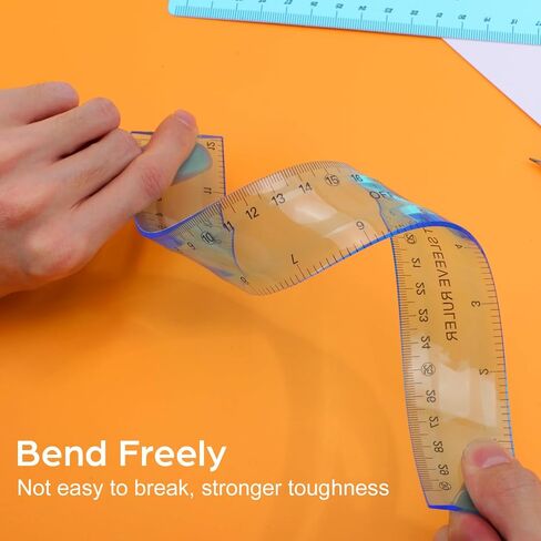 2pcs Clay Sculptures Supplies Plastic Clay Ruler, Pottery Measuring Tool, Shrinkage Scale Ruler for Ceramic Models, Sky-Blue, 14.17 Inch in Saudi Arabia