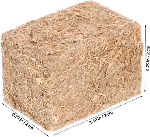 Toyvian 8pcs Mini Hay Bales Decoration for Table ، Miniature Decoration Mini Tiny Hay Bales for Dollhouse Autumn Harvest Table Table Craft in Kuwait