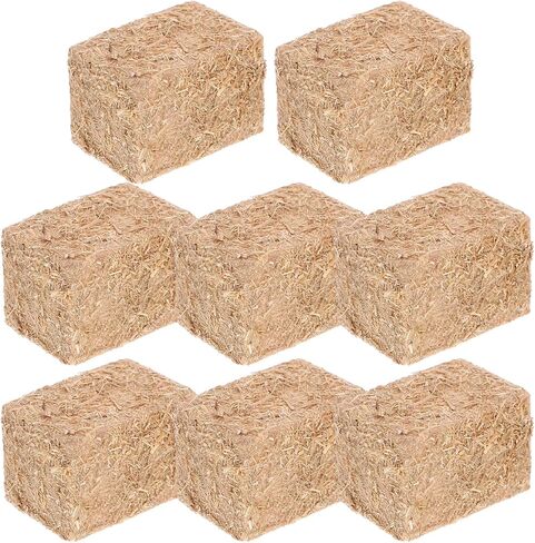 Toyvian 8pcs Mini Hay Bales Decoration for Table ، Miniature Decoration Mini Tiny Hay Bales for Dollhouse Autumn Harvest Table Table Craft in Kuwait