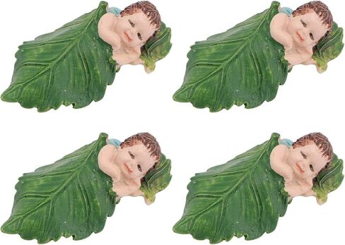 Cabilock 5pcs Fairy Garden Figurines Miniature Ornament DIY Fairies Figure Dollhouse Decoration for Landscape Scenes Bonsai Crafts Pots Accessories Green in Saudi Arabia