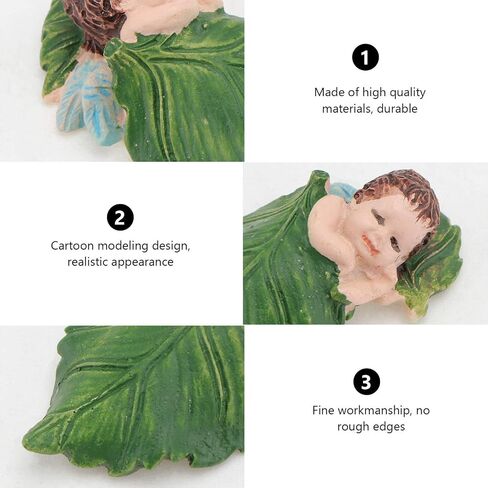 Cabilock 5pcs Fairy Garden Figurines Miniature Ornament DIY Fairies Figure Dollhouse Decoration for Landscape Scenes Bonsai Crafts Pots Accessories Green in Saudi Arabia