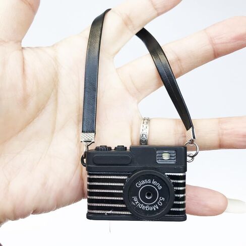 1Pc Black 1:4 Scale Mini Camera Prop Ornament Vintage Camera Model,Vintage Camera Prop,Miniature Camera,Prop Camera,Miniature Digital Camera Mini Decoration Accessories，Dollhouse Accessories(WFA1143) in Saudi Arabia