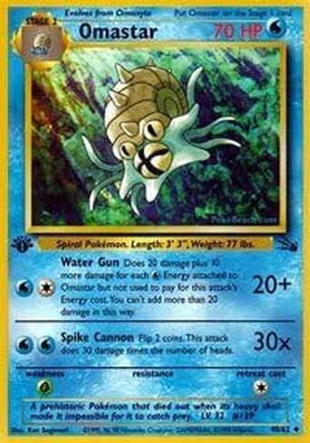 Pokemon - Omastar (40) - Fossil - 1st Edition in Saudi Arabia