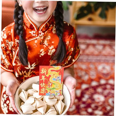 30pcs ورقة صينية على الطراز الصيني للمظلات الحمراء للعام الصيني الحزم الحمراء التقليدية مع تصميمات مختلطة مواد قوية مناسبة للهدايا النقدية والبركات الاحتفالية in Saudi Arabia
