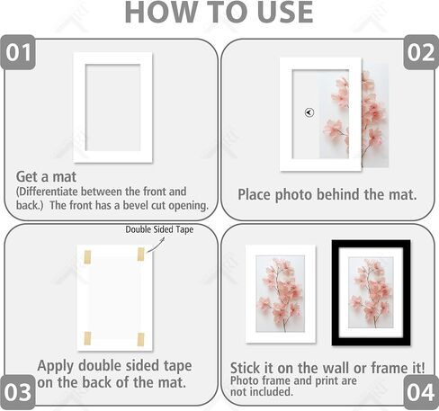 Golden State Art 100 Pack White 5x7 Mat for 4x6 Photo with Backings+Bags | Acid-Free,Pre-Cut,4-Ply, Bevel Cut With White Core For 4x6 Photos,Pictures,Print,Artwork in Saudi Arabia