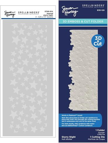 Starry Night 3D Emboss & Cut Folder and Stencil Bundle from The Simon's Space Adventure Collection by Simon Hurley in Saudi Arabia
