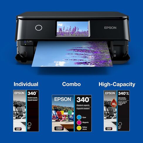Epson 340 Claria Photo HD حبر عالية السعة خرطوشة سماوية خفيفة (T340XL520-S) تعمل مع تعبير الصورة XP-8800 in Kuwait