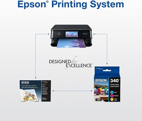 Epson 340 Claria Photo HD حبر عالية السعة خرطوشة سماوية خفيفة (T340XL520-S) تعمل مع تعبير الصورة XP-8800 in Kuwait