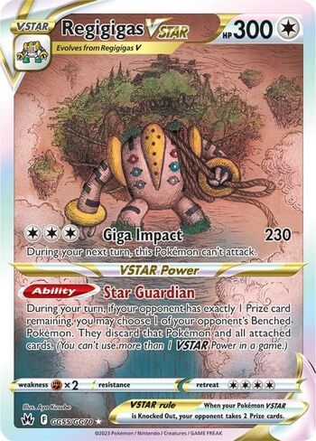Pokemon - Regigigas Vstar GG55/GG70 - Crown Zenith - Galarian Gallery - Ultra Rare Alternate Art in Saudi Arabia