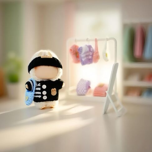 مجموعة ملابس لـ Labubu ، 9 قطع - 3 ملابس تم تعيينها لـ 15 سم و 17 سم لابوبو ، ملابس للدمى - سترة + قبعة + حقيبة ، ملابس دمية متميزة بألوان متعددة (وردي ، أسود ، أرجواني) in Kuwait