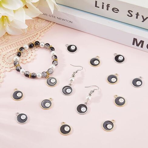 Sunnyclue 1 Box 40pcs eight ball charms number number charms bulk lucky numbers pendants for jews in Saudi Arabia