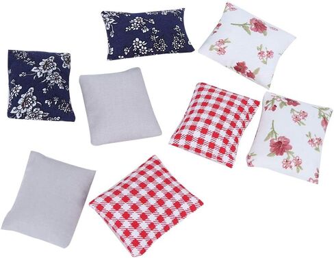 1:12 Dollhouse Pillow Cushions, Mini Realistic Pillows Miniature Docaration Accessory for Doll House Living Room Sofa Bedroom Bed(Sofa Pillow) in Saudi Arabia