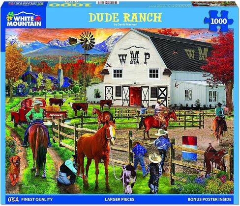 الألغاز الجبلية البيضاء - Dude Ranch - 1000 قطعة Jigsaw Puzzle in Saudi Arabia