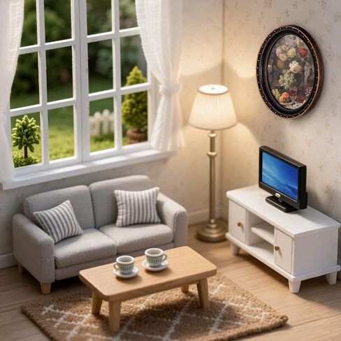 4 Pcs Miniature Dollhouse Accessories, Miniature Dollhouse Picture Frames, Victorian Baroque Wall Decor, 4pcs Tiny Frames with 4 Miniature Pictures Set for Dollhouse Miniatures Décor in Saudi Arabia