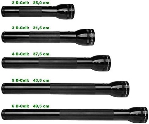 مصباح يدوي Maglite ML300L LED ثنائي الخلية D، رمادي in Saudi Arabia