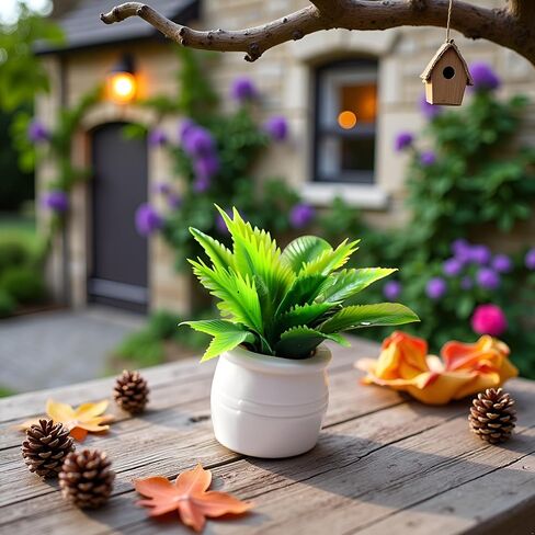 Dollhouse Plant Miniature Bonsai Plant ، Mini Plant Plant Flower Model Ornament Dollhouse Furniture Toy ، DIY Micro Scene Decor in Saudi Arabia