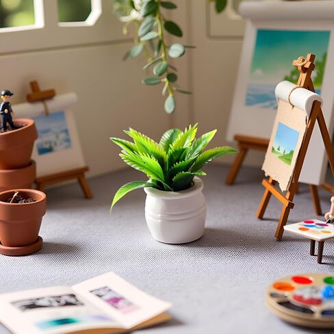 Dollhouse Plant Miniature Bonsai Plant ، Mini Plant Plant Flower Model Ornament Dollhouse Furniture Toy ، DIY Micro Scene Decor in Saudi Arabia