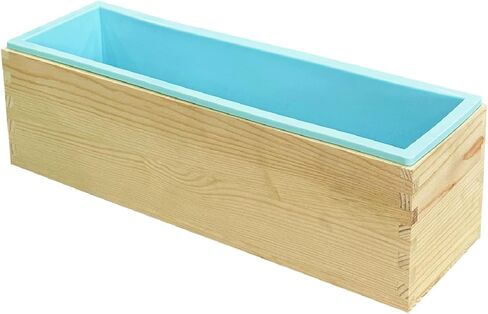 Flexible Rectangular Soap Silicone Loaf Mold Wood Box for 42oz Soap Making Supplies ¡­ in Kuwait