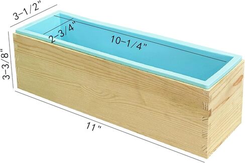 Flexible Rectangular Soap Silicone Loaf Mold Wood Box for 42oz Soap Making Supplies ¡­ in Kuwait