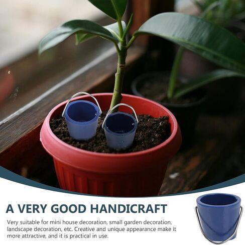 TOYANDONA 10pcs Micro Landscape Bucket Mini Bucket Models Miniature Beach Buckets Food Containers Kids Toys Metal Pails Desk Topper Photography Prop Desktop Decor Juicy in Saudi Arabia