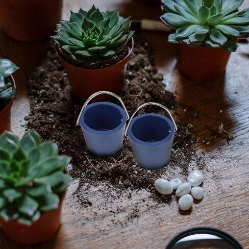 TOYANDONA 10pcs Micro Landscape Bucket Mini Bucket Models Miniature Beach Buckets Food Containers Kids Toys Metal Pails Desk Topper Photography Prop Desktop Decor Juicy in Saudi Arabia