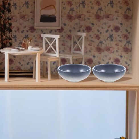 Toyvian 12pcs Dolls House Bowls Miniature Bowls Tiny Round Decorative Bowls لديكور دمية لتزيين المشهد و in Kuwait