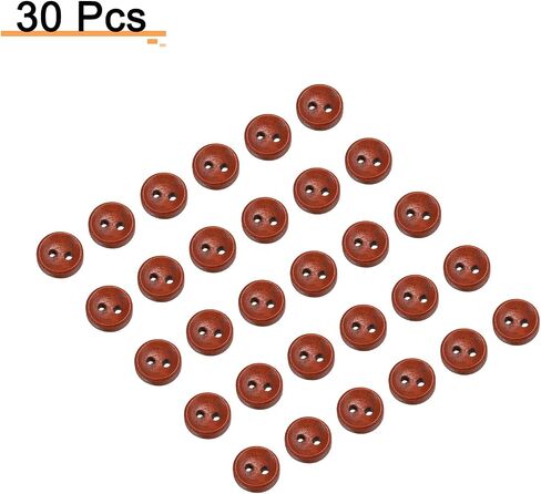 HARFINGTON 30pcs 36L Wooden Sewing Button 7/8"(23mm) 2 Holes Wood Round Craft Replacement Buttons for Clothing DIY Crafts Decoration, Medium Brown in Saudi Arabia