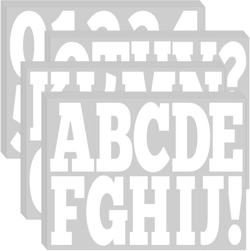 24 Sheets Letter Stickers Large 252 PCS Bulletin Board Letters Alphabet Number Stickers Vinyl Self Adhesive Stick on Letters for Poster Bulletin Board Mailbox Craft Classroom Home Decor(Black,4 Inch) in Saudi Arabia