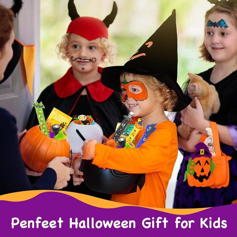 168 PCS Halloween Party Favors for Kids, 24 Pack Halloween Stationery Set for Halloween Party School Classroom Prizes Goodie Bags Stuffers Trick or Treats Gifts in Kuwait