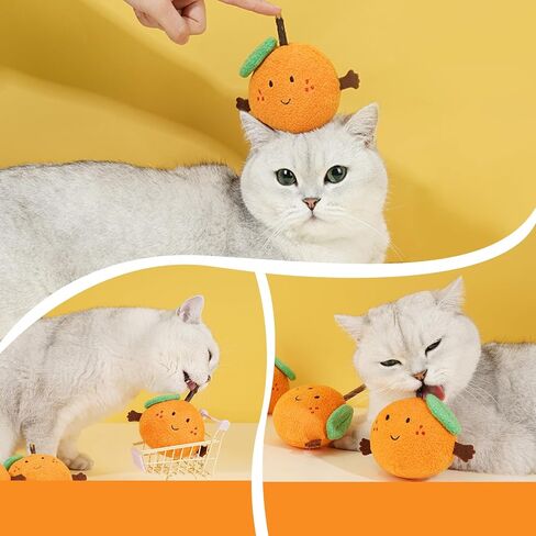 Zeze Natural Catnip Caty Toy ، موضوع برتقالي ، عصا Silvervine لتنظيف أسنان القطط ، القلق الهادئ والتوتر ، لعبة الأسنان العدوانية in Kuwait