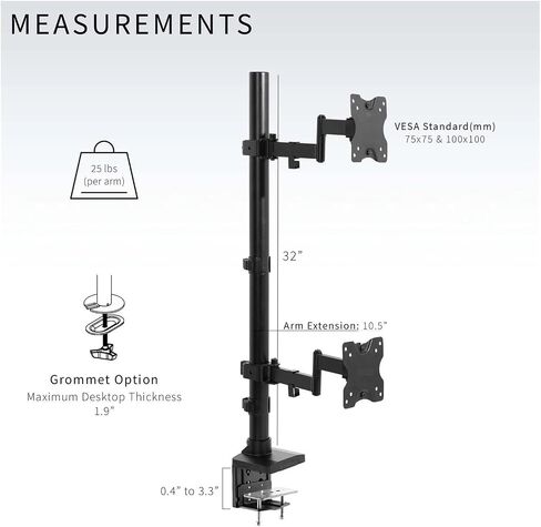 Extra Wide Double Stand, high Stand, can Hold up to 43 inches Computer Screen in Saudi Arabia
