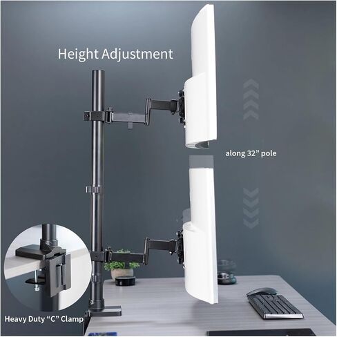 Extra Wide Double Stand, high Stand, can Hold up to 43 inches Computer Screen in Saudi Arabia