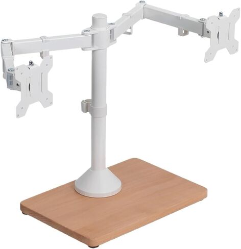 Dual Monitor Adjustable Stand with Base, Suitable for Computer Screens Under 32 inches - in Saudi Arabia