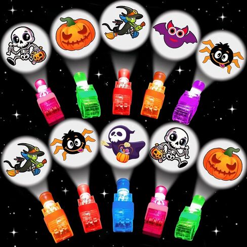 36PCS Halloween Party Favors for Kids, Light Up LED Finger Lights Toys Goodie Bag Fillers Treats Glow In The Dark Toy Favors Bulk for Halloween Toys Party Classroom Prizes Trick or Treats Gifts in Kuwait