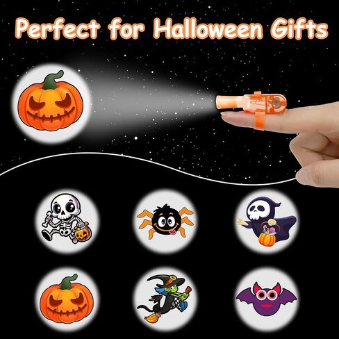 36PCS Halloween Party Favors for Kids, Light Up LED Finger Lights Toys Goodie Bag Fillers Treats Glow In The Dark Toy Favors Bulk for Halloween Toys Party Classroom Prizes Trick or Treats Gifts in Kuwait