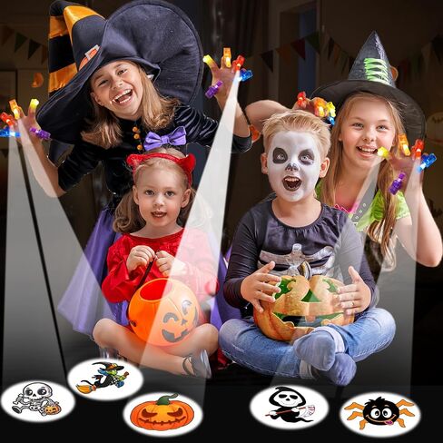 36PCS Halloween Party Favors for Kids, Light Up LED Finger Lights Toys Goodie Bag Fillers Treats Glow In The Dark Toy Favors Bulk for Halloween Toys Party Classroom Prizes Trick or Treats Gifts in Kuwait