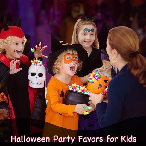 36PCS Halloween Party Favors for Kids, Light Up LED Finger Lights Toys Goodie Bag Fillers Treats Glow In The Dark Toy Favors Bulk for Halloween Toys Party Classroom Prizes Trick or Treats Gifts in Kuwait