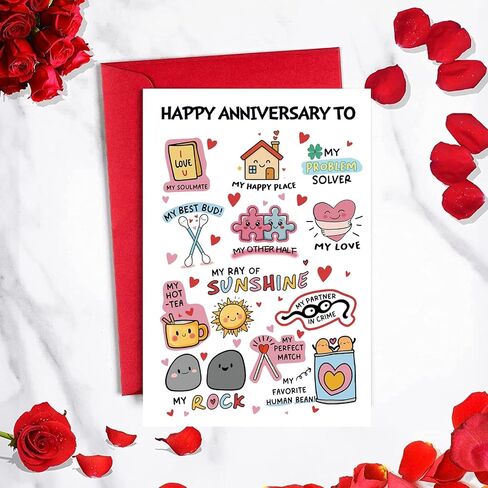 Happy Anniversary Card for Husband Boyfriend, Funny Anniversary Cards for Him, Wedding Anniversary Idea for Men in Saudi Arabia