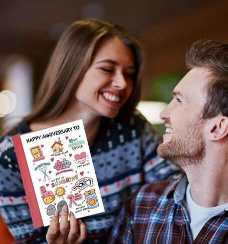 Happy Anniversary Card for Husband Boyfriend, Funny Anniversary Cards for Him, Wedding Anniversary Idea for Men in Saudi Arabia