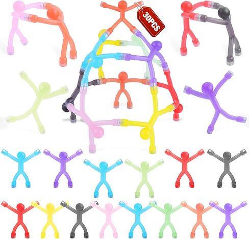 30 PCS Magnets Toys for Kids ، Magnetic Menter Magnetic People Humanoid Toys Mini Magnatiles ، Claff Signals Compans for Fridge ، الثلاجة ، الخزانة ، الباب ، المكتب ، السبورة البيضاء (ملونة) in Kuwait